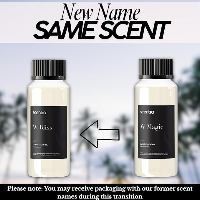 Scentia W Magic Hotel Diffuser Oil - 120 mL 4.06 fl oz - Aromatherapy Fragrance Inspired by 5-Star Hotels - Thanksgiving & Holiday Gift | Notes of Bergamot, Lemongrass, Jasmine