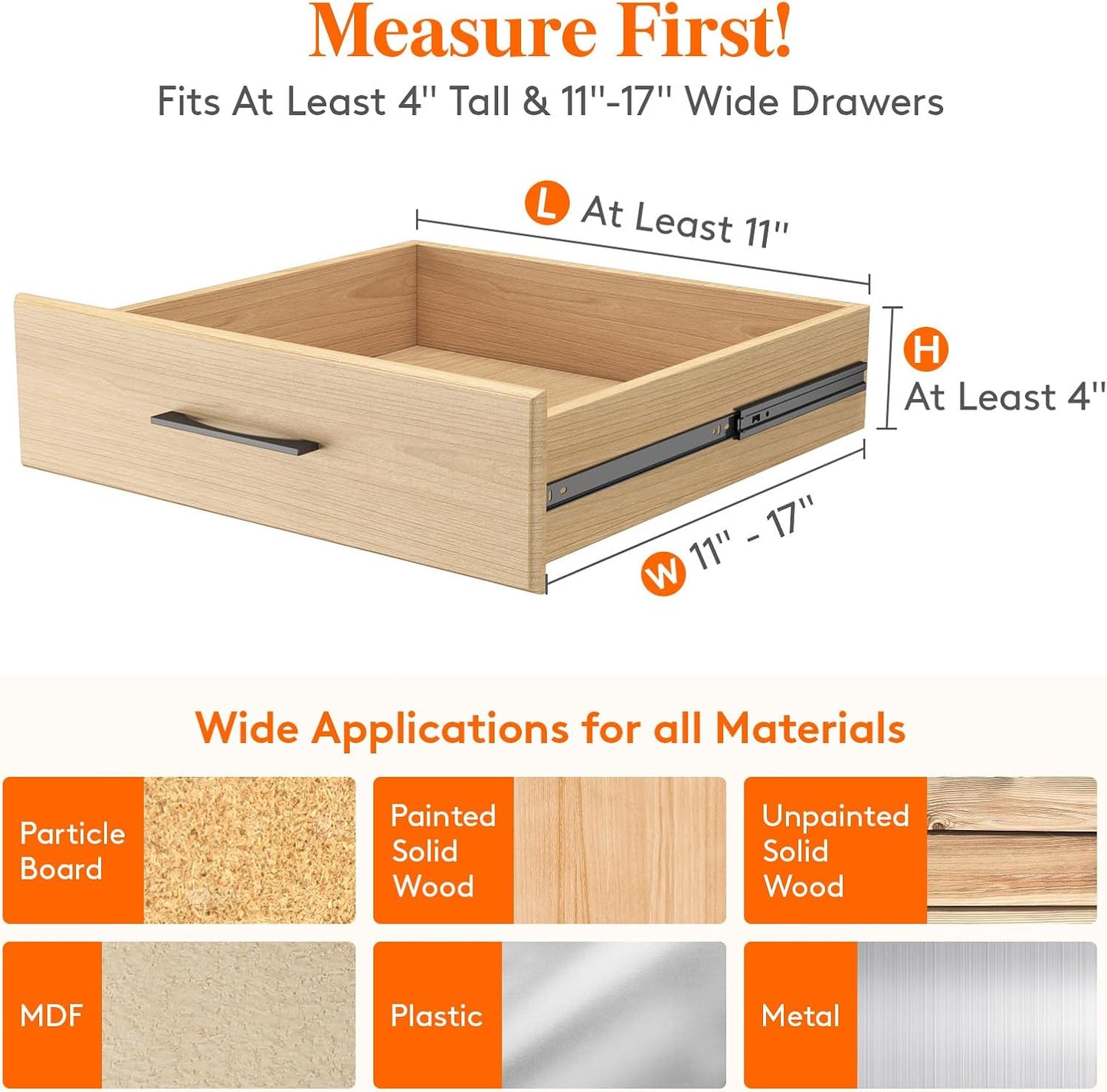 Lifewit 5 Pack Drawer Dividers 4" High, 11-17" Adjustable Dresser Drawer Organizers for Clothes, Expandable Dresser Separators in Bedroom/Bathroom/Kitchen/Vanity/Office Organization and Storage, Beige