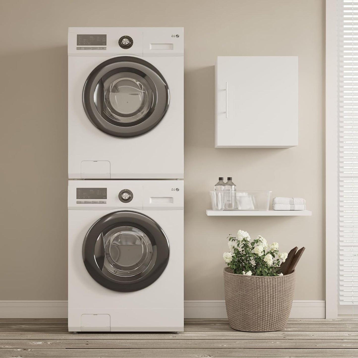 Small Wall Cabinet, 18" W x 12" D x 20" H Wooden Wall Mounted Storage Cabinet, 1 Door Cabinet with Soft Close and Metal Handle and Adjustable Shelf, for Kitchen, Garage, Laundry, Bathroom, White