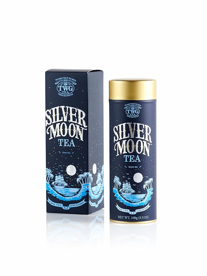 TWG Tea | Silver Moon Tea | Green Tea | Grand Berry & Vanilla | Haute Couture Tin, 100g | Gift Set
