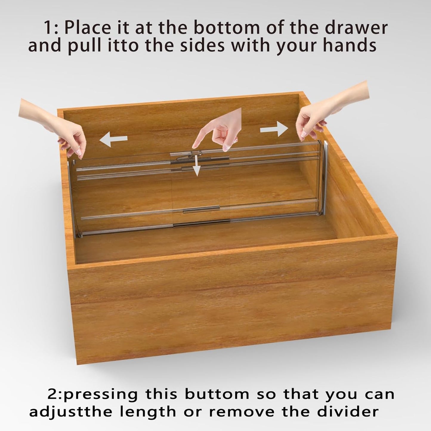 3 Pack Adjustable Drawer Dividers for Clothes,6" High Expandable From 12-20" Clear Drawer Organizers, PC Plastic Separators for Dresser/Bedroom/Bathroom/Kitchen/Office Storage