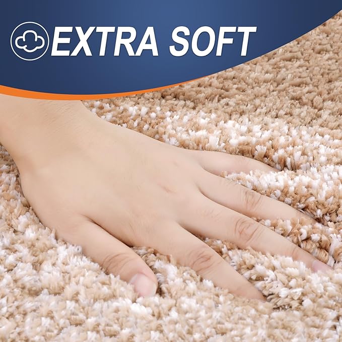 OLANLY Bathroom Runner Rugs 70x24, Extra Soft Absorbent Microfiber Bath Rugs, Rubber Backing, Quick Dry, Machine Washable Bath Mats for Bathroom Floor, Tub and Shower, Home Decor Accessories, Beige