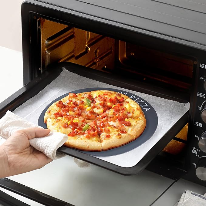 Silicone Baking Mat Set of 6, GUANCI Grade Food Baking mats Non-Stick Reusable Pizza Bakeware Mat for Making Macaroon, Pizza, Cookie, Pastry, Bread, Bun(Grey)