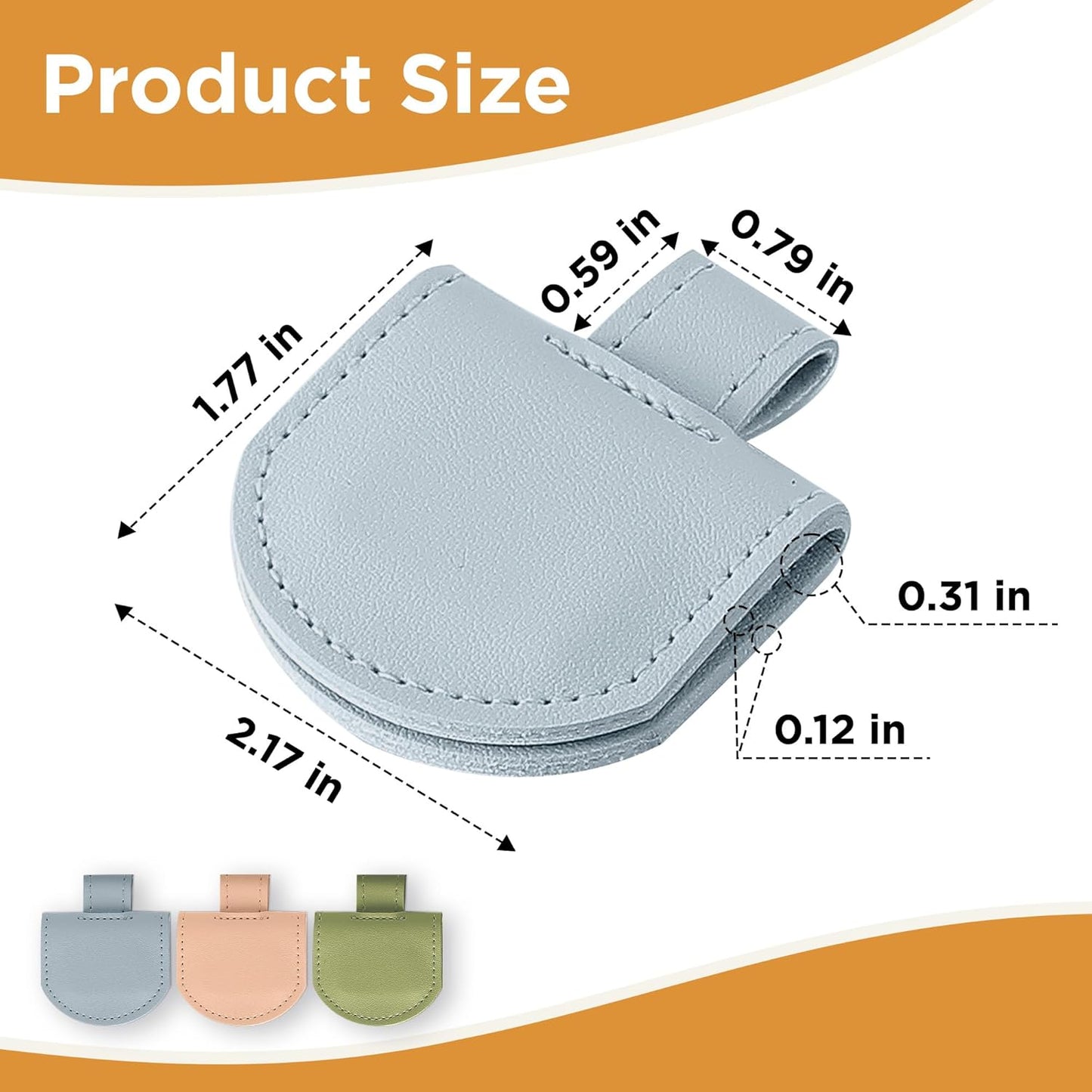 Magnetic Pen Loop Holder, Pencil Holder for Notebooks, Journals, Calendars, PU Leather 3 Pack