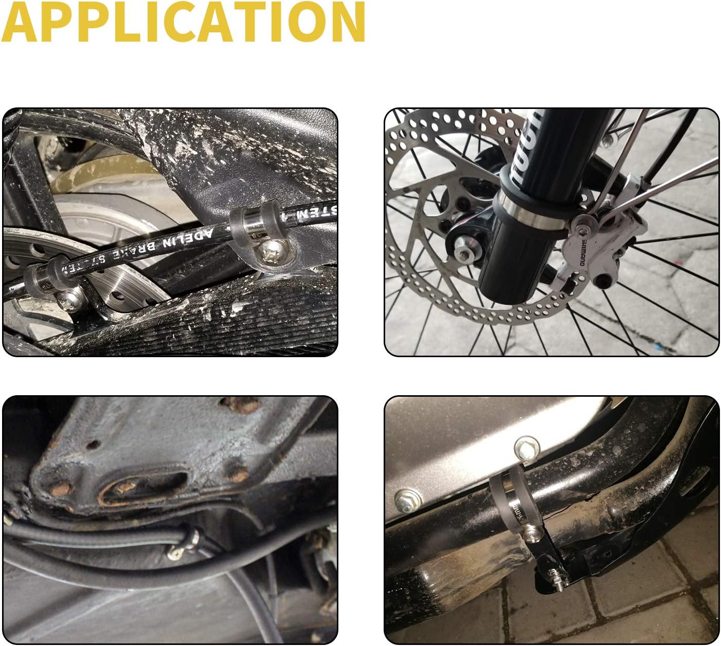 24pcs Wire Clamps 1 Inch, Stainless Steel 304 Cable Clamps Rubber Cushion, Pipe Clamp for wiring, lines, hoses and cables