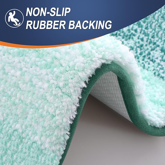 OLANLY Bathroom Rugs Mat 30x20, Extra Soft Absorbent Microfiber Bath Rugs, Rubber Backing, Quick Dry, Washable Bath Mats for Bathroom Floor, Tub and Shower, Home Decor Accessories, Blackish Green
