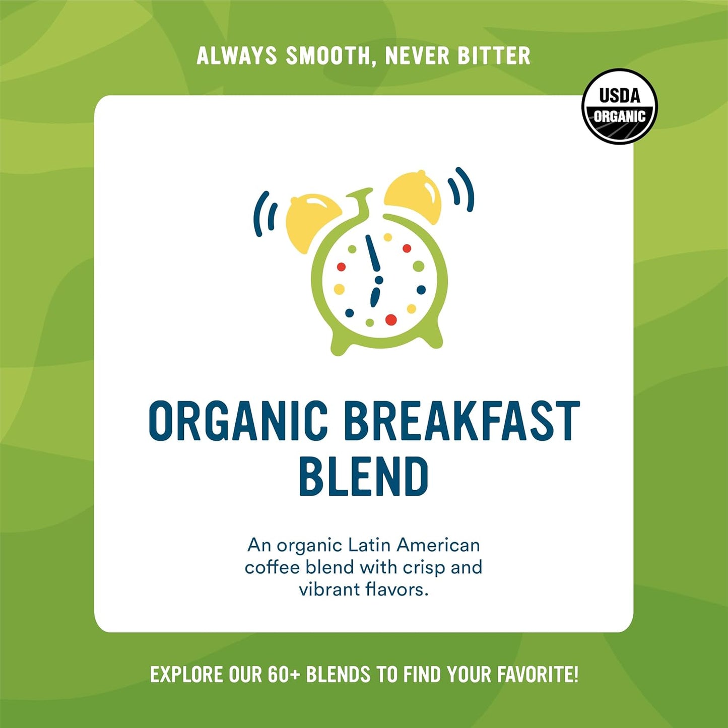Cameron's Coffee Organic Breakfast Blend Single Serve Pods, 12 Count, 4.33 Ounce (Pack of 6)
