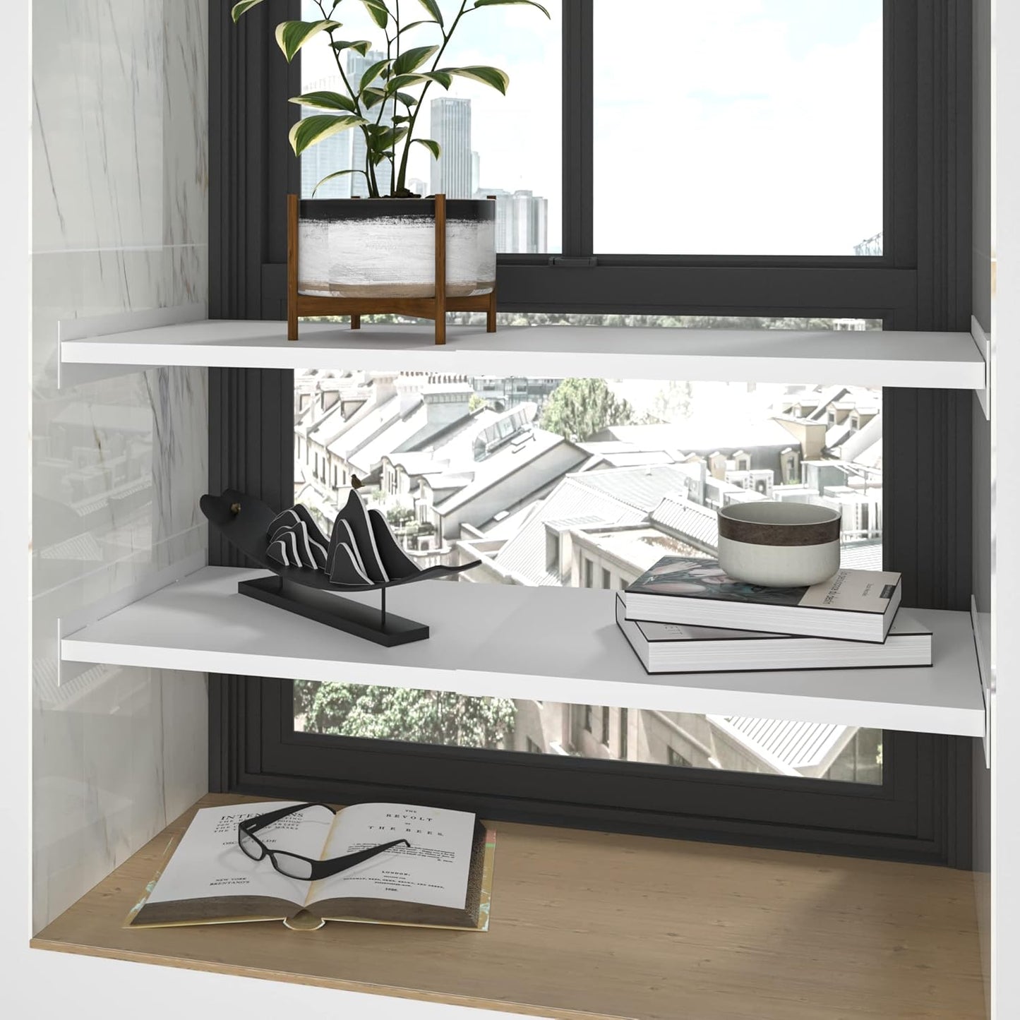 Expandable Closet Shelf Organizer, Adjustable Shelves Organizer, Storage Shelving Rack DIY Divider RV Separator for Cabinet Pantry Wardrobe Cupboard Kitchen, 2 Pack, XXL