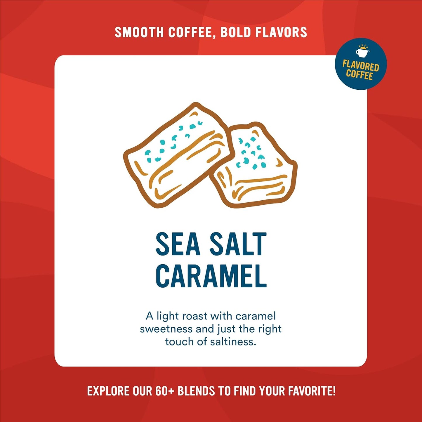Cameron's Coffee Single Serve Pods, Flavored, Sea Salt Caramel, 12 Count (Pack of 6)