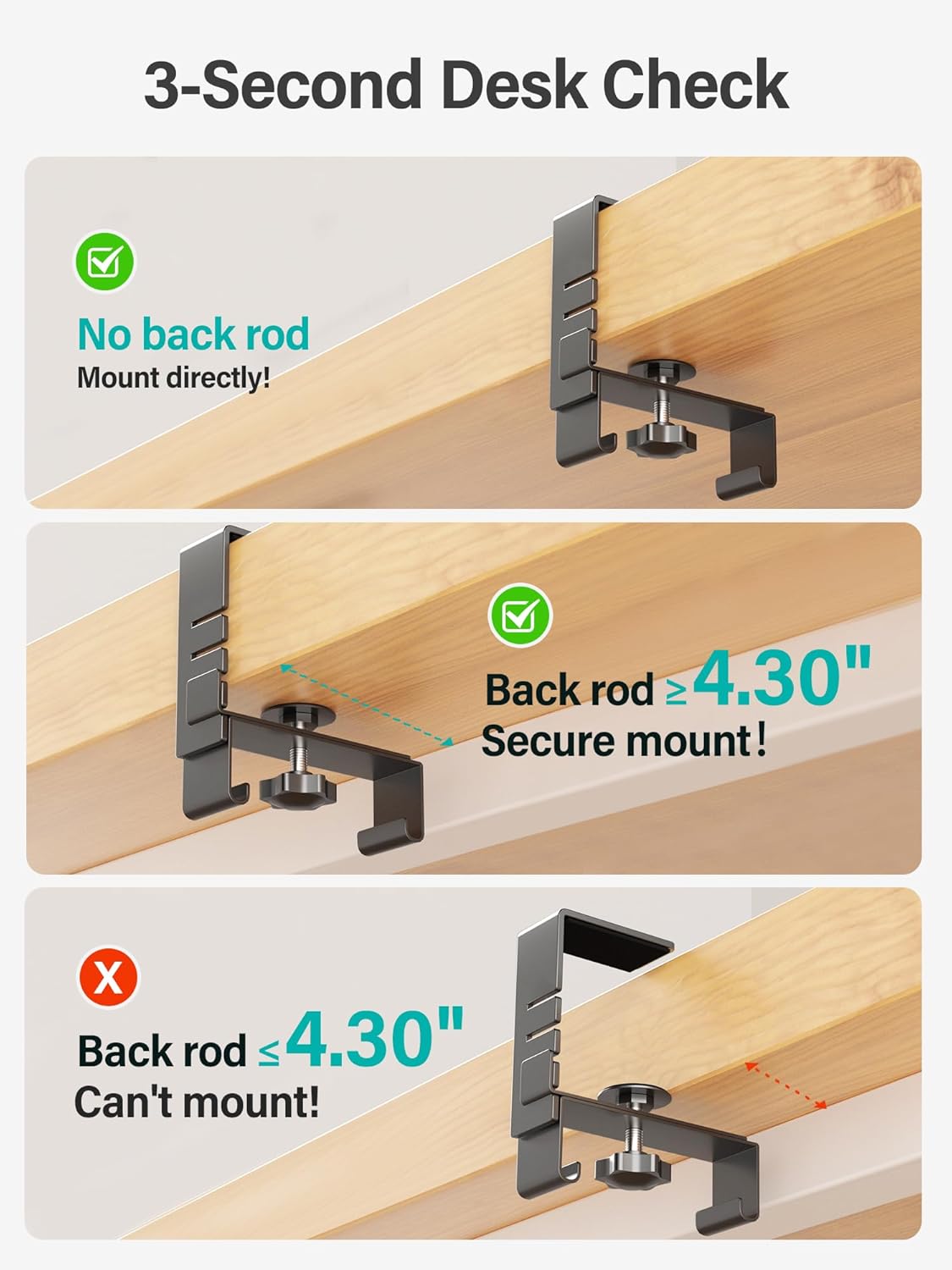 [Upgraded] 28.4" Under Desk Cable Management Tray, Orapoke Cable Management Under Desk No Drill, Large Fabric Cord Hider for Wire Organization, Cord Organizer Supports Up to 30lbs for Office, Home