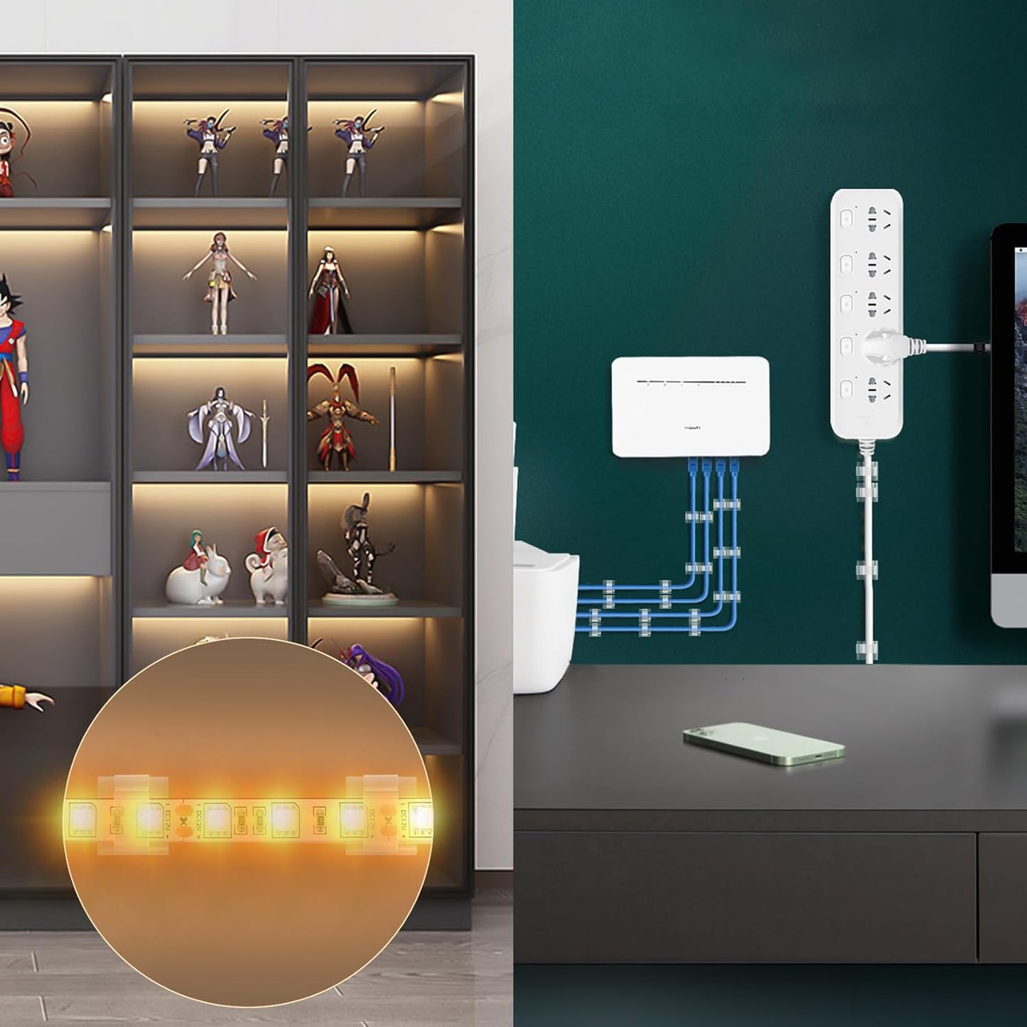 XHF 3/4” Adhesive Cable Wire Clips Clear 120pcs, Cable Staples Outdoor Cable Management Wire Organizer Cord Holder for Under Desk, Car, Wall, TV PC Ethernet Cable WCL7-clear-120p