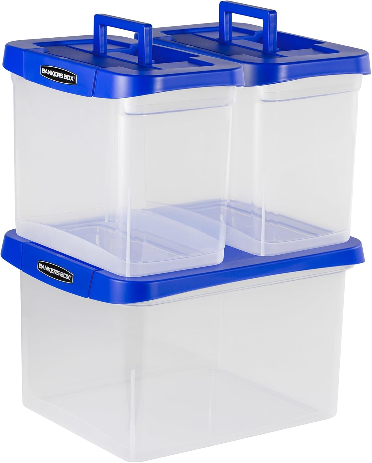 Bankers Box Heavy Duty Portable Plastic File Box with Hanging Rails, Letter, 1 Pack (0086304)