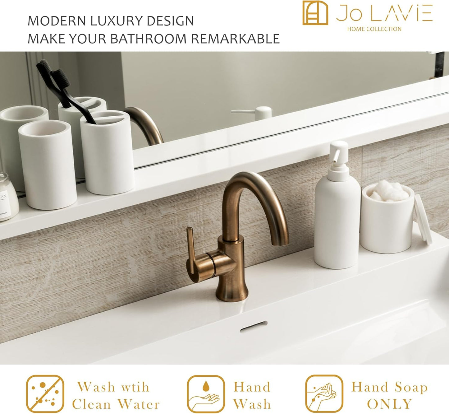 Matte White Bathroom Accessories Set – 4-Piece Resin Countertop Organizer with Soap Dispenser, Tumbler, Toothbrush Holder & Cotton Swab Jar – Modern Minimalist Vanity Kit