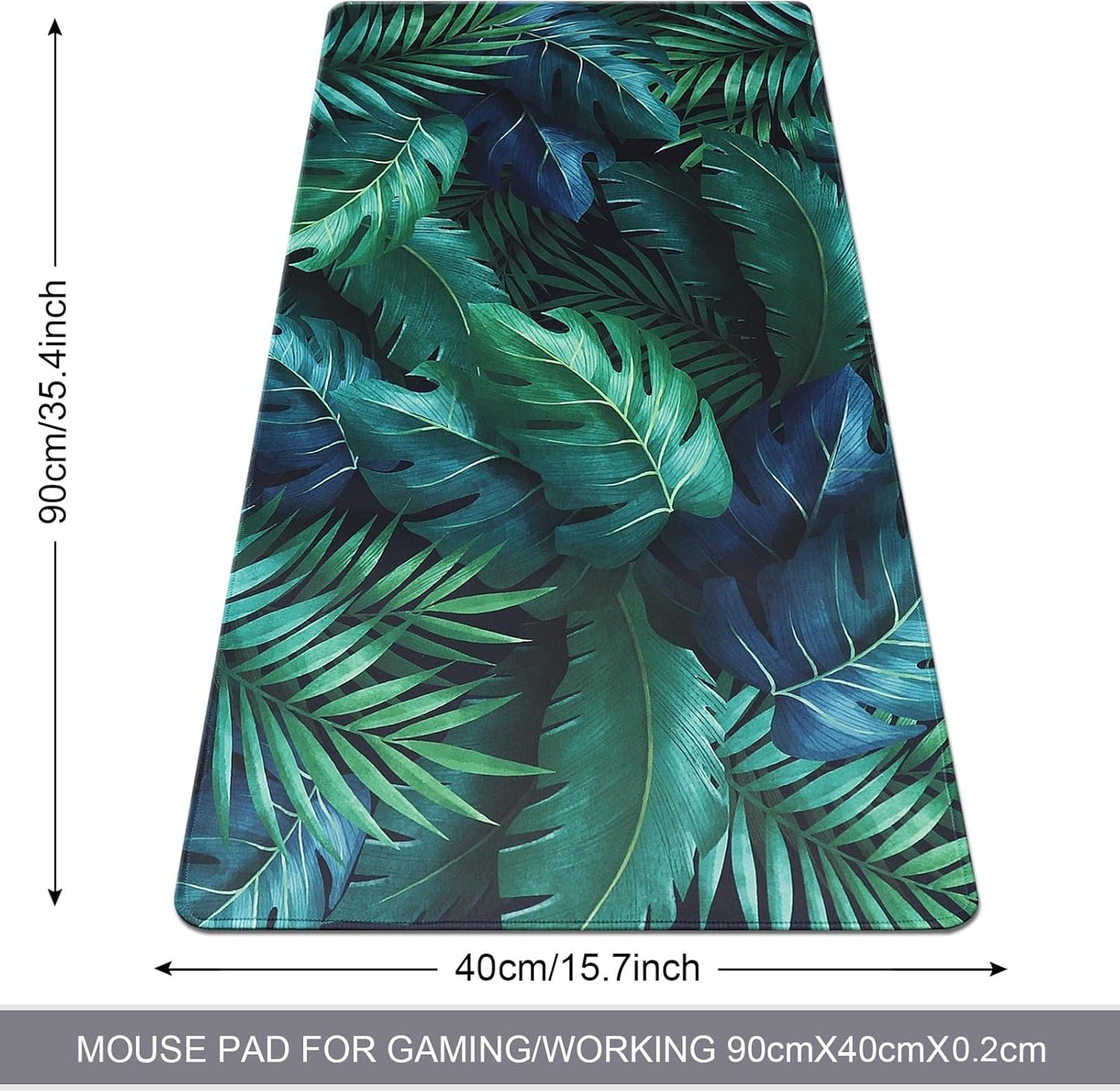 XXL Gaming Mouse Pad 35.4x15.7 Professional Large Mouse Pad & Computer Game Mouse Mat-90x40 Greenleaf