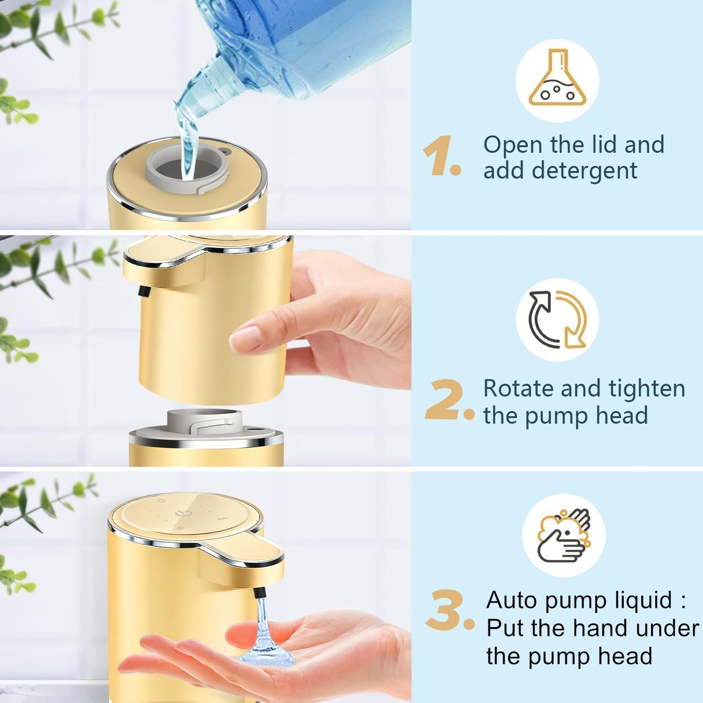 Automatic Liquid Soap Dispenser Bathroom Kitchen Dish Liquid Body Shampoo Shower Gel Hand Free Liquid Wall Mount Touchless Soap Dispenser 380ml Auto Liquid Dispenser Sylfu