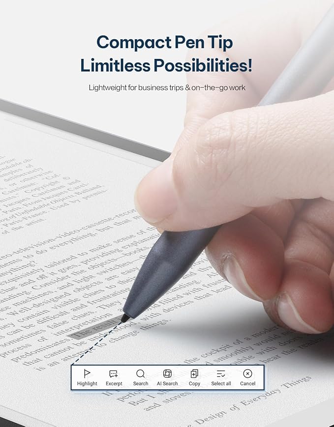 AINOTE Air 2 Bundle, 8.2" AI E Ink Tablet, Smart Paper Note-Taking Tablet with Stylus & Adjustable Light, ChatGPT-Powered Multi-Language Transcription, Meeting Minutes Schedule Management
