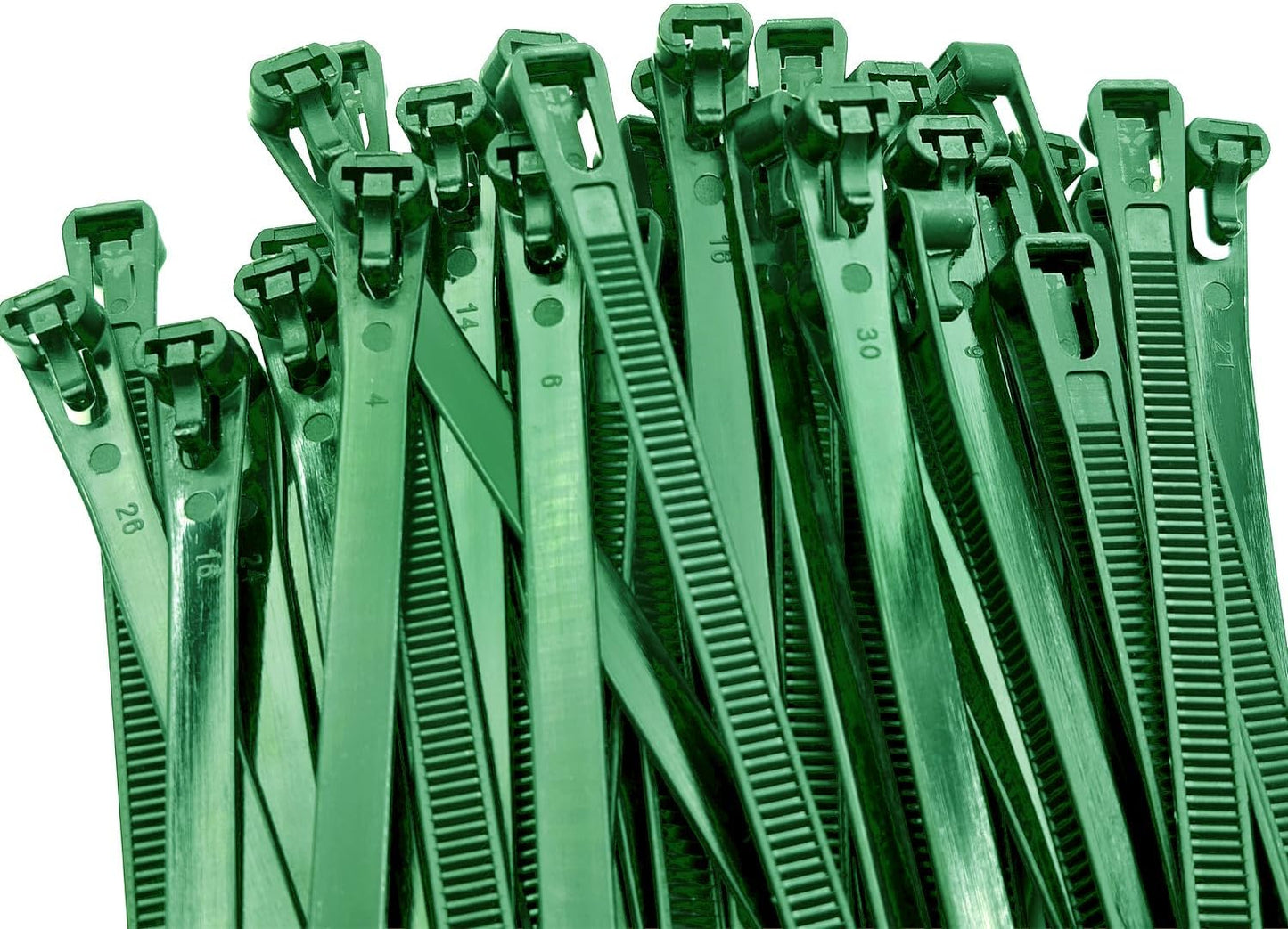 50 PCS 8 Inch Self-Locking Reusable Cable Ties Green – Adjustable Nylon Zip Ties, 55 LBS Strength for Home, Office, Wires & Cord Organization (Indoor/Outdoor)