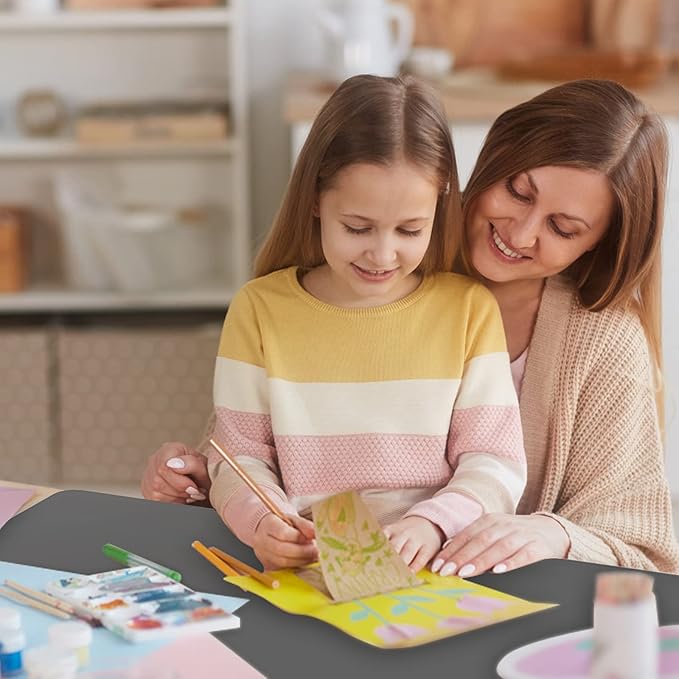 Ewen 25.6"x17.7"x0.08" Large Heat Resistant Silicone Mat for Kitchen Counter, 2mm Thick Countertop Protector Mat, Non-Stick Glass Top Stove Cover Pad for Appliances Coffee Maker Table Workbench Gray