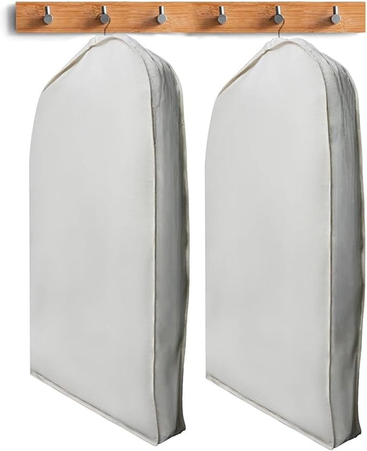 100% Cotton Garment Bag | Long | Breathable Garment Bags for Hanging Clothes | Garment Storage Bag for Long Dresses & Coats Storage | Pack of 1 (42 Inch)