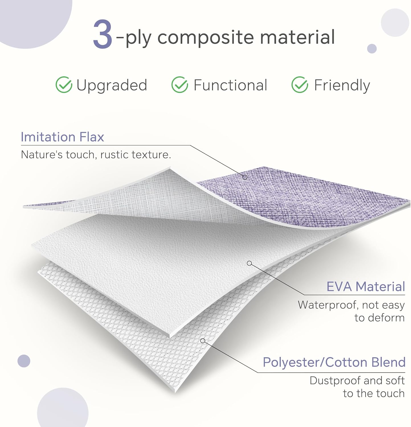 Cube Storage Baskets 6 Pack, 11x11 inch Foldable Cube Storage Bins with Leather Handles for Shelf Closet Nursery Toys (White/ Purple)