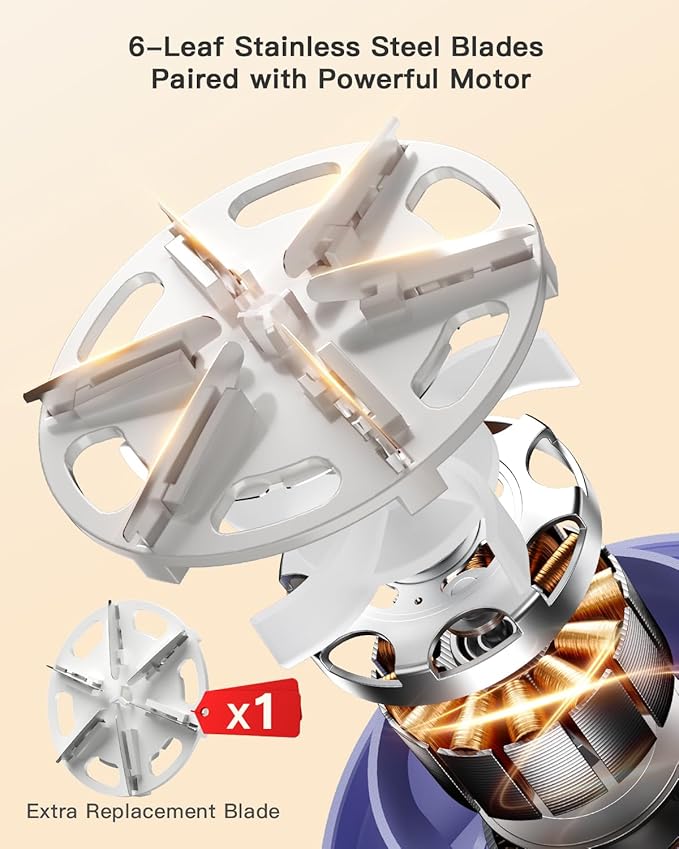 coldSky Rechargeable Fabric Shaver, Lint Shaver with Digital Display, Sweater Shaver with 6-Leaf Blades and Safety Lock, 3-Speeds Defuzzer Remove Fuzz, Pills from Clothes, Furniture, Blanket Purple