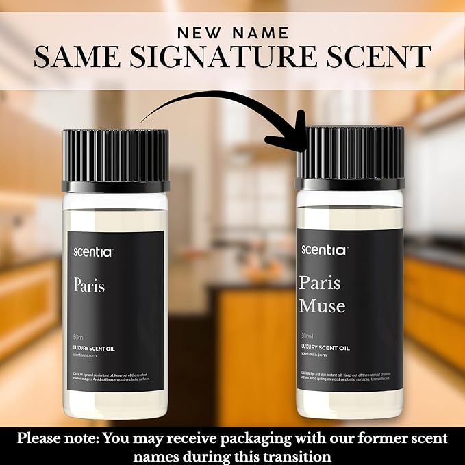 Scentia Hotel Diffuser Oil Inspired by The Hotel Costes Paris Scent - 50 mL 1.69 fl oz - Fragrance Oil Blend Rose, Clove & Sandalwood for Aromatherapy Diffuser & Humidifiers -Paris, Thanksgiving Gift