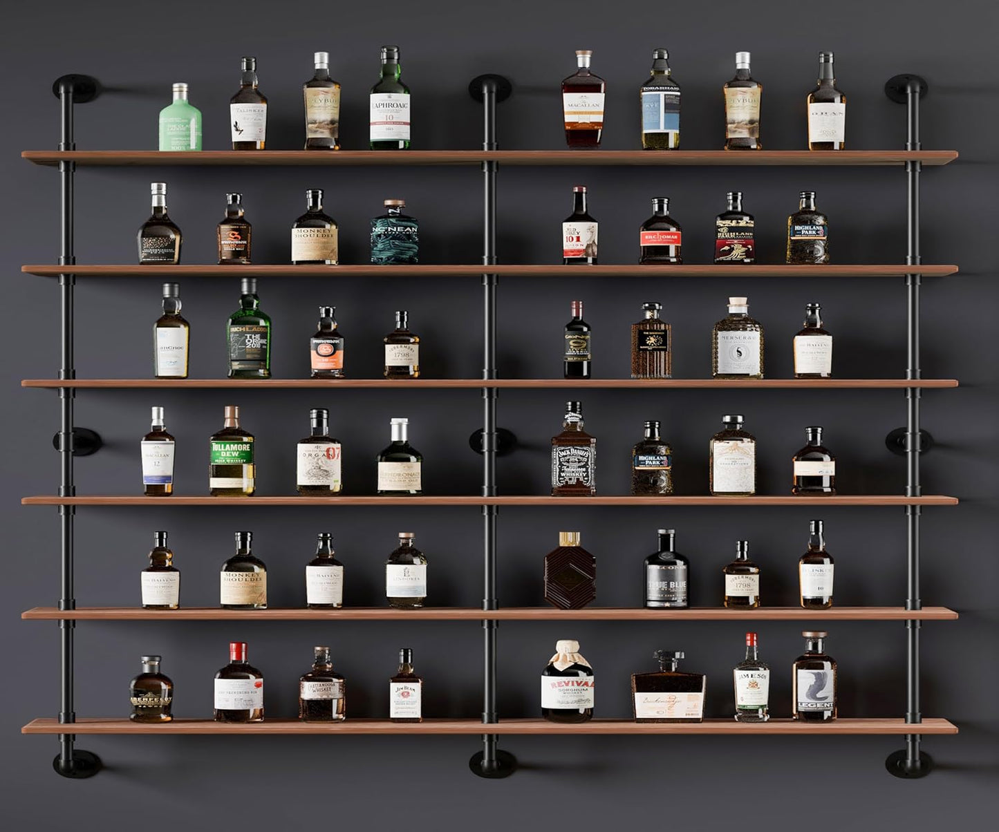 Floating Shelves for Wall Living Room Shelves Bookshelf Industrial Pipe Shelving Shelf Real Wood Planks 60 inch Rustic Wall Shelves Hanging Bookshelves Farmhouse Kitchen Bar Shelving