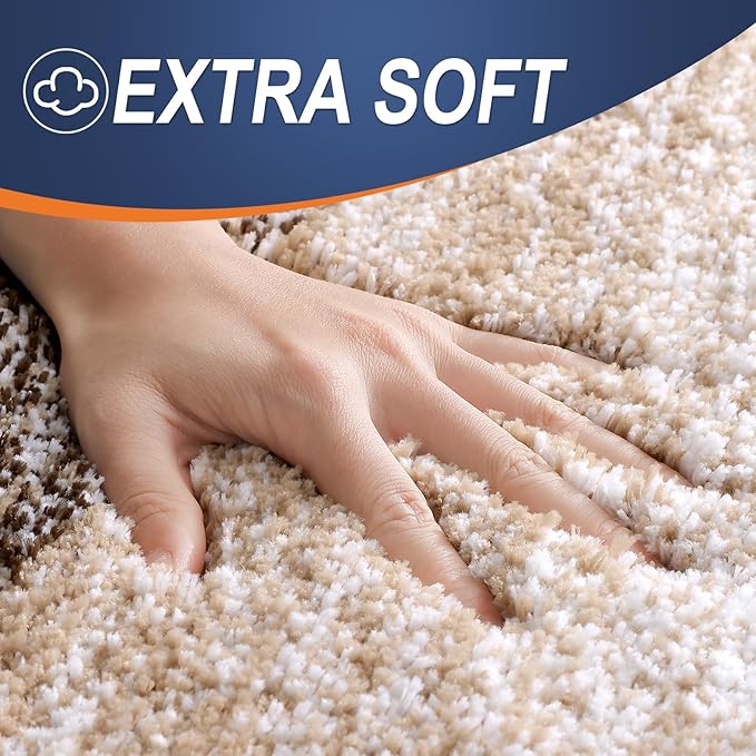 OLANLY Bathroom Rugs Mat 30x20, Extra Soft Absorbent Microfiber Bath Rugs, Rubber Backing, Quick Dry, Machine Washable Bath Mats for Bathroom Floor, Tub and Shower, Home Decor Accessories, Light Brown