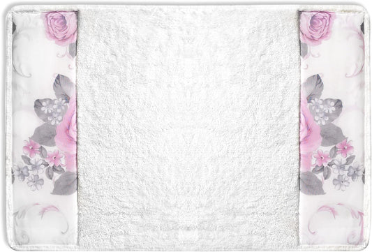 Zahari Home Michelle Bathroom Rug Luxury Bath Rug Washable Beautiful Shower Mat Unique Design Stylish Non Slip Shower Mat Floral Rug Bath Shower Tub Decor