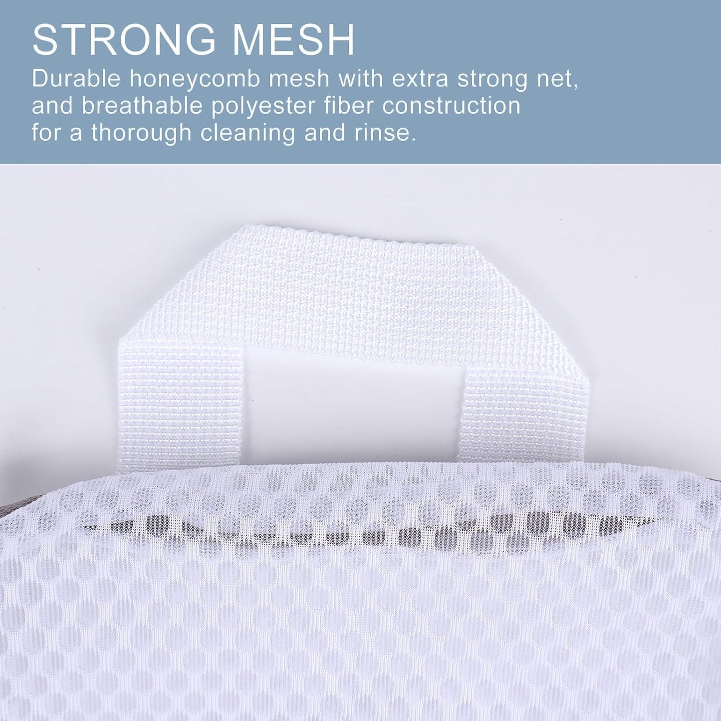 4 Pack Mesh Laundry Bag Mesh Laundry Bags Laundry with Handle for Washing Socks, Baby Items, Lingerie, Travel Garments (WHITE, 4)