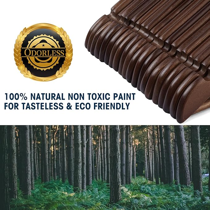 Wooden Hangers 30 Pack,Clothes Hanger for Daily Used,Coat Hanger for Closet,Heavy Duty Wood Hangers for Suit, Shirts, Jackets, Dress, Pant (Walnut)