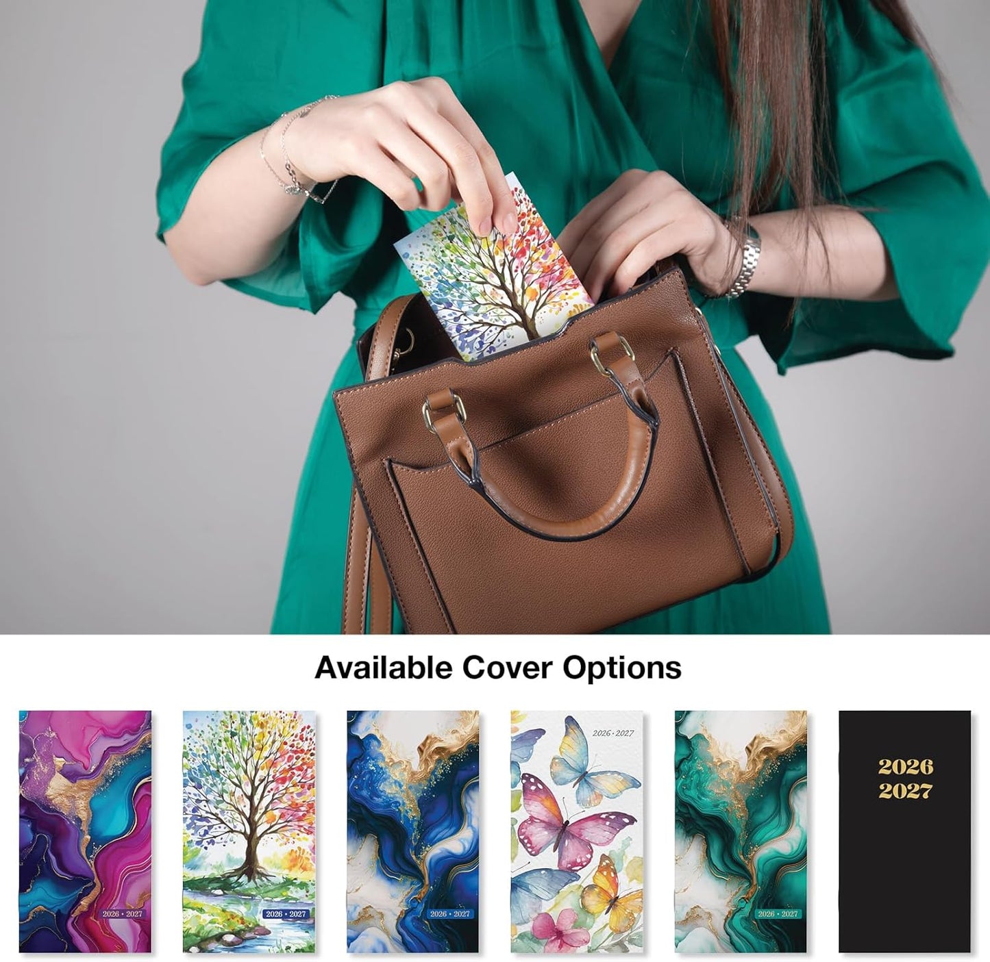 2-Year Monthly Pocket Planner/Pocket Calendar, 3.5"x6.5", 2026-2027: Weekly Planner/Weekly Agenda/Monthly Calendar Organizer (Tree Seasons)