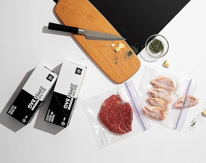 24/7 Bags- Variety Zip Storage Bags, 275 Count, 4 Sizes Including 2 Gallons, Easy Grip Open Tabs, Write-On Space, BPA-Free & Heavy Duty, Microwave Safe, Non-StandUp