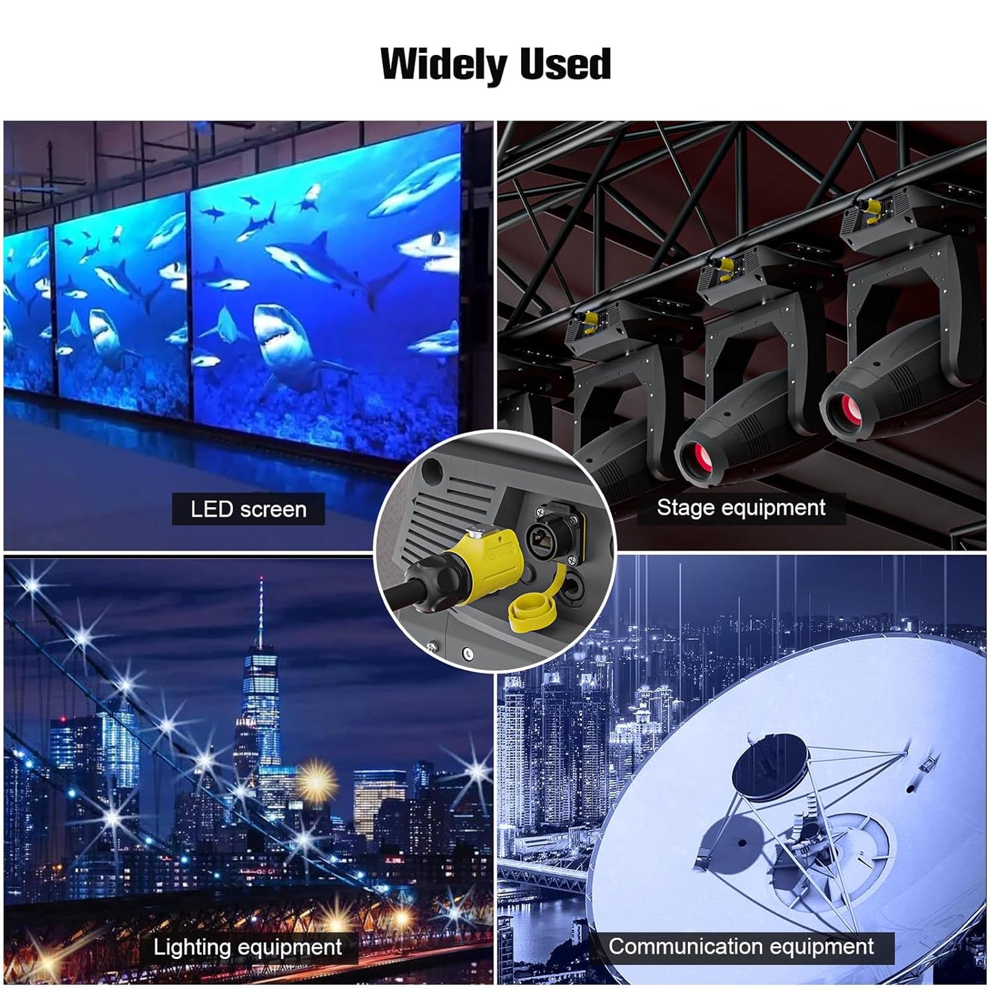 RJ45 Waterproof Connector, Cat6 RJ45 Ethernet Industrial Waterproof Connector , 8P8C Aviation Dual Port Connector, IP68 Signal Connector for Home, Industrial Network Connection