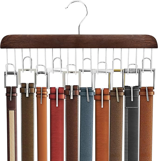 Umo Lorenzo Belt Hanger for Closet - Accessories Organizer Rack for Belts, Ties, and Scarves