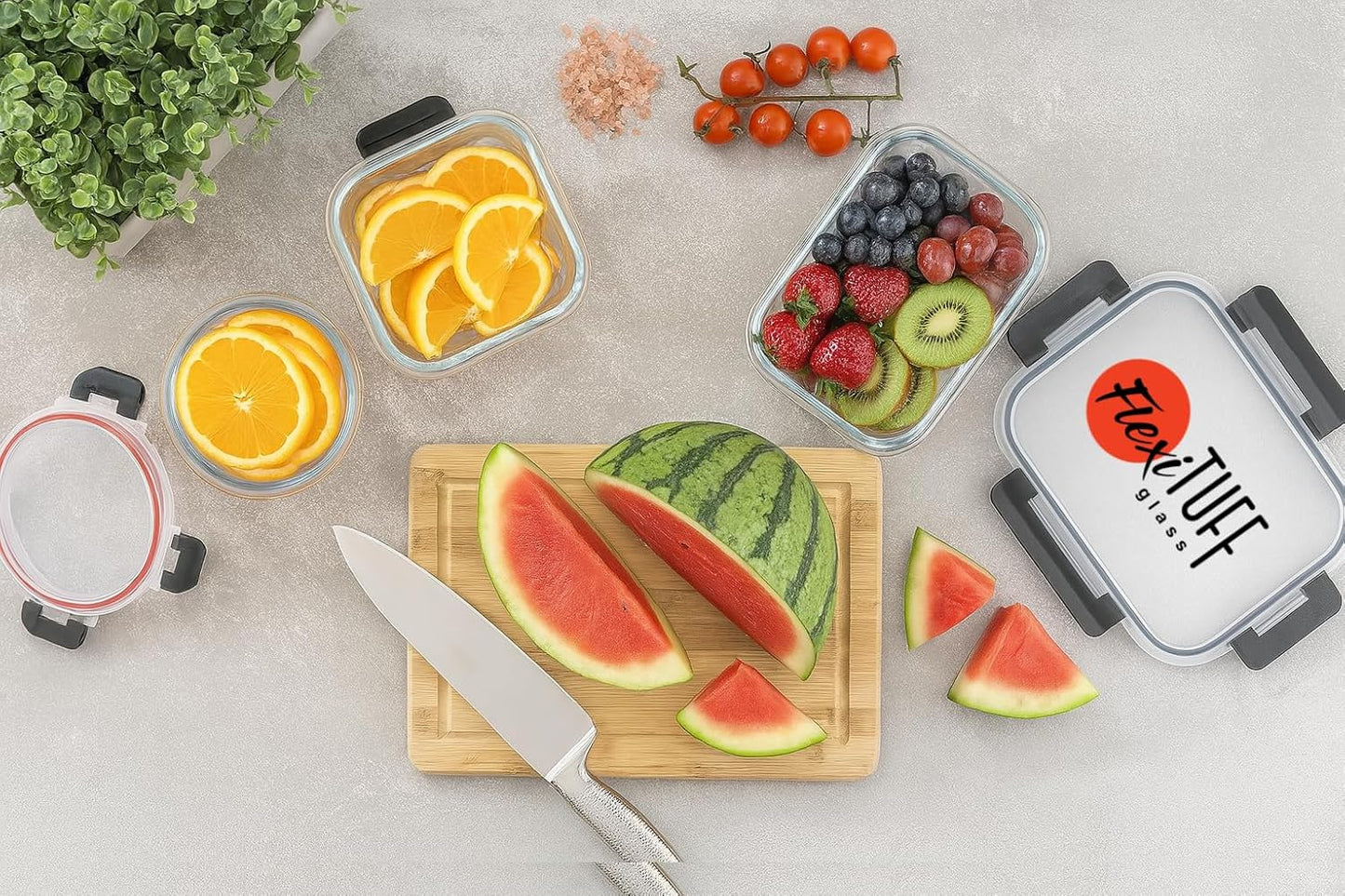 24pcs Set Food Storage Containers (12 Airtight & 12 Lids) | Glass Meal Prep Containers | Lunch Box | BPA Free, Leakproof Lids, Dishwasher, Microwave & Freezer Safe for Kitchen