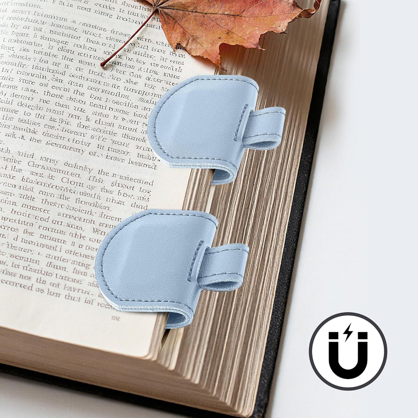 Magnetic Pen Loop Holder, Pencil Holder for Notebooks, Journals, Calendars, PU Leather 3 Pack