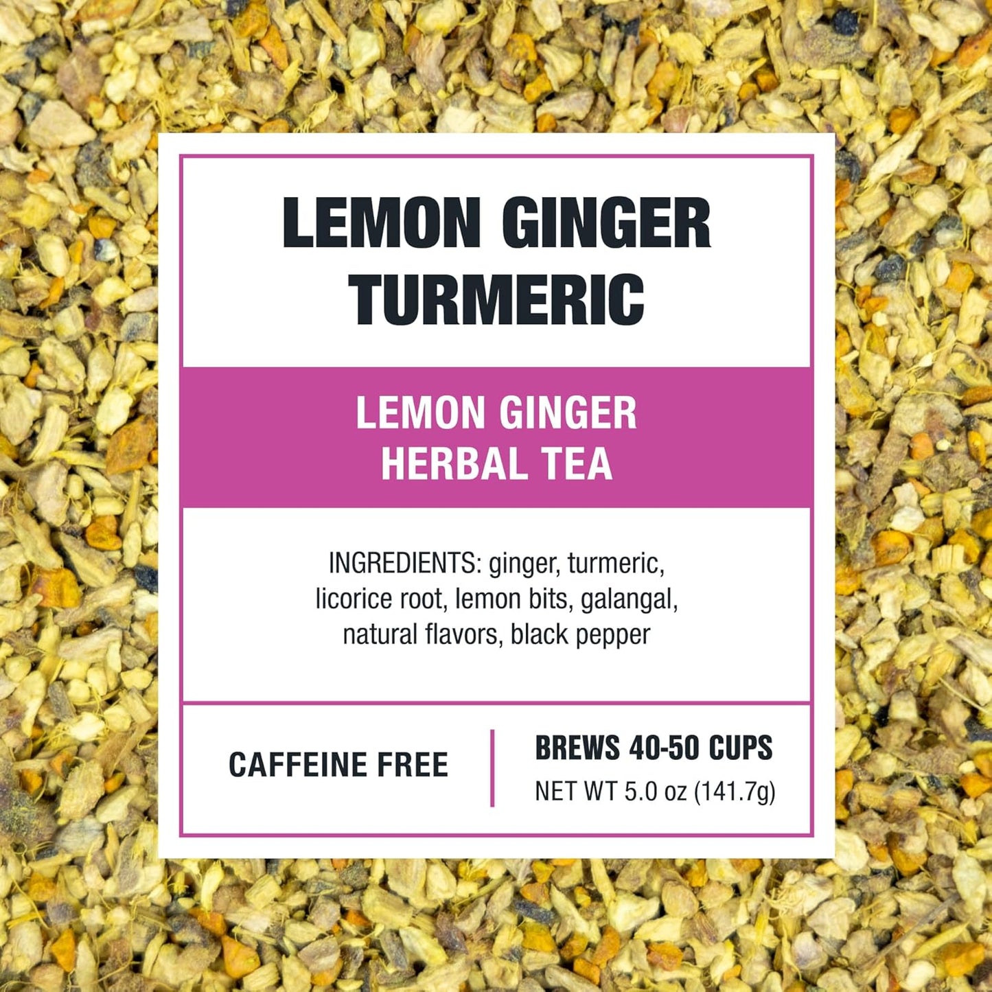 Tiesta Tea - Lemon Ginger Turmeric, Loose Leaf, Lemon Ginger Herbal Tea, Premium Blend, Non Caffeinated Herbal, Make Hot or Iced & Brews Up to 50 Cups, 5 Ounce Refillable Tin