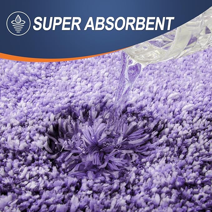 OLANLY Bathroom Runner Rugs 59x24, Extra Soft Absorbent Microfiber Bath Rugs, Rubber Backing, Quick Dry, Machine Washable Bath Mats for Bathroom Floor, Tub and Shower, Home Decor Accessories, Violet