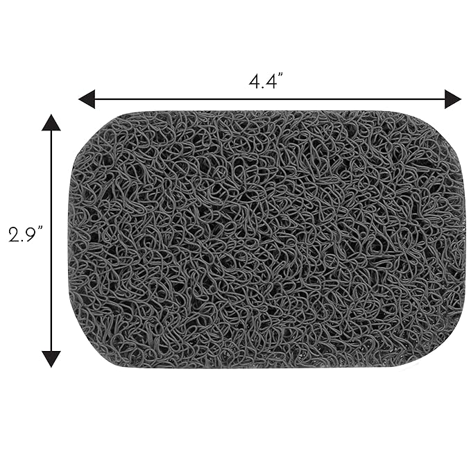 S&T INC. Bar Soap Holder for Kitchen, Bathroom, and Soap Dish, 4 Pack, Dark Grey, 2.9 inches by 4.4 inches
