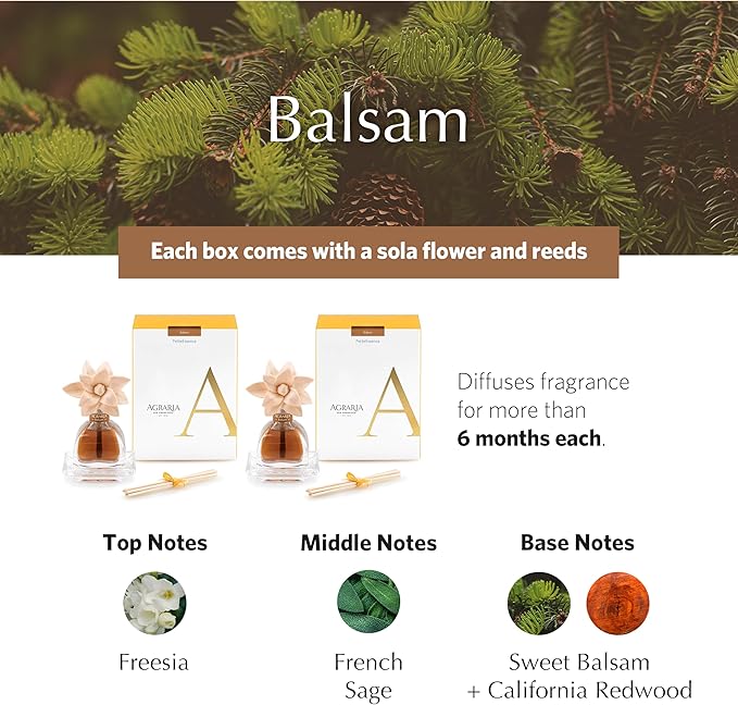 AGRARIA AirEssence & PetiteEssence Flower and Reed Diffuser Set, Luxury Home Fragrance Set, Scented Oil Reed Diffuser Gift for All Occasions