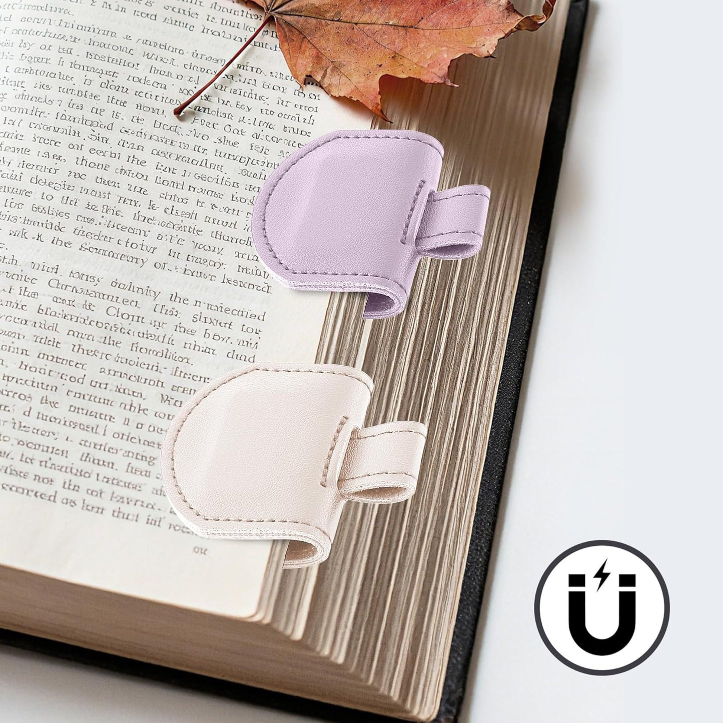 Magnetic Pen Loop Holder, Pencil Holder for Notebooks, Journals, Calendars, PU Leather 5 Pack