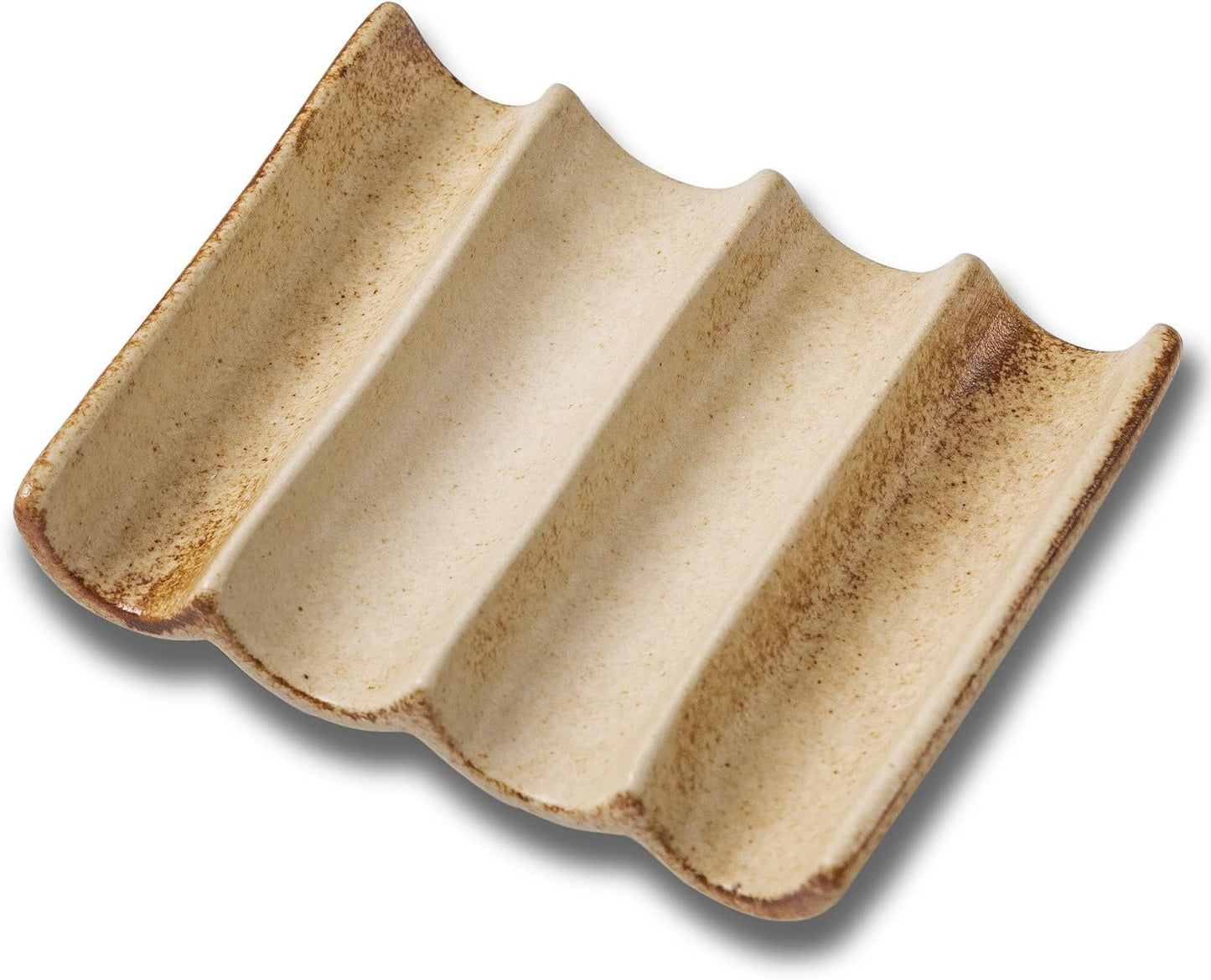 Soap Dish for Shower, Soap Dish with Drainage, Soap Bar Holder Decorative Square Soap Tray, Waterfall Drainer Soap Holder for Bathroom Kitchen Sink, Retro Yellow1 Pcs