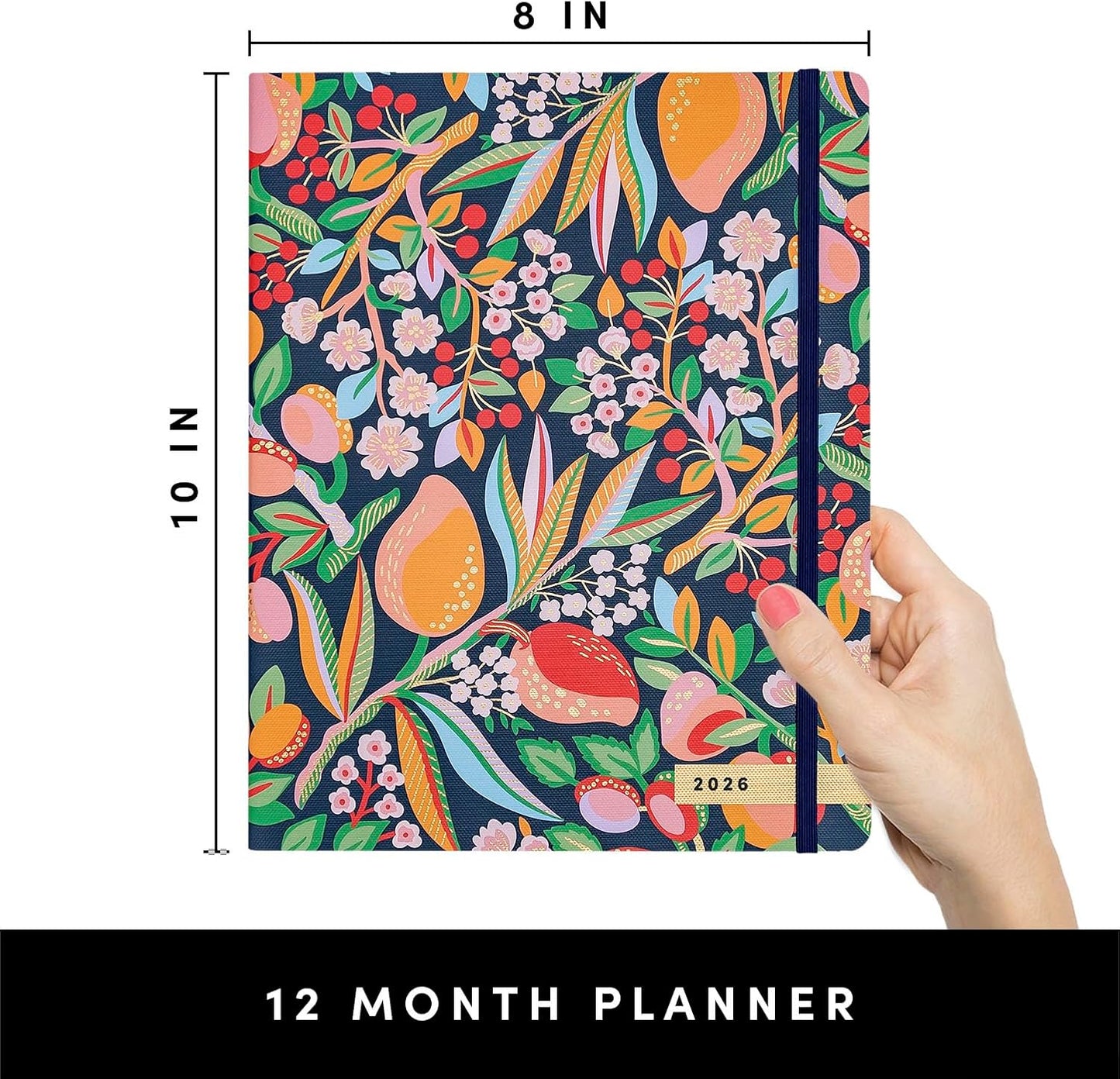 PAPERAGE 2026 Monthly Planner, 12 Months (January 2026 - December 2026), 8 in x 10 in, 2026 Planner with Large Monthly Spreads & Calendar Views, Note Pages, To Do Lists & Trackers, – Cherry Blossom