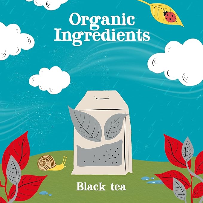 Clipper Tea, English Breakfast Assam Blend, Fairtrade, Organic, Plant-Based, Caffeinated British Tea, 1 Pack, 80 Unbleached Tea Bags