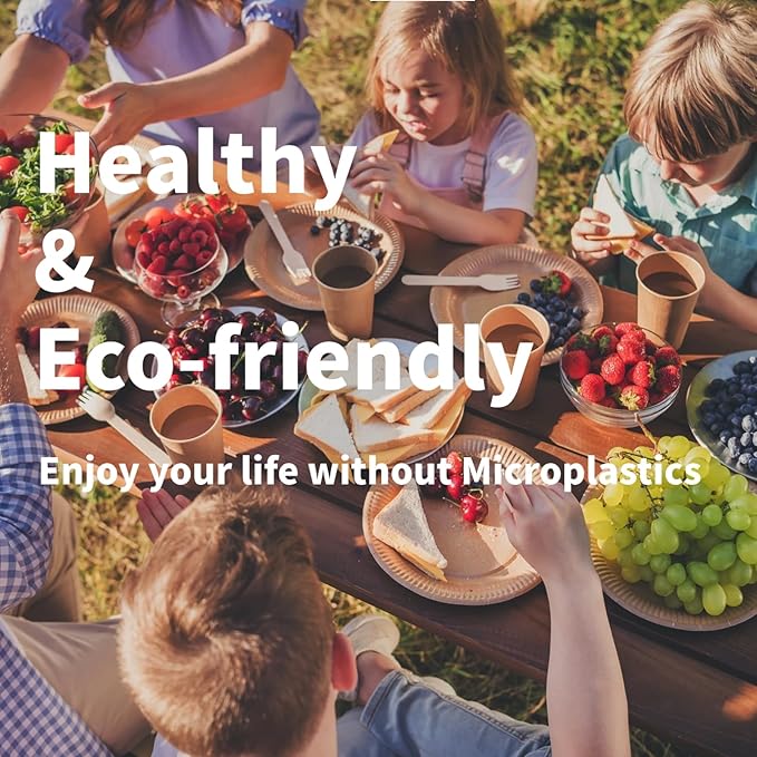 Pre Rolled Napkin and Bamboo Cutlery Set - 50 Sets (200 PCS)Disposable Wrapped Bamboo Utensils (50Forks,50Spoons,50Knives,50Compostable Napkins)-Wooden Silverware/Wrapped Plastic Tableware Alternative