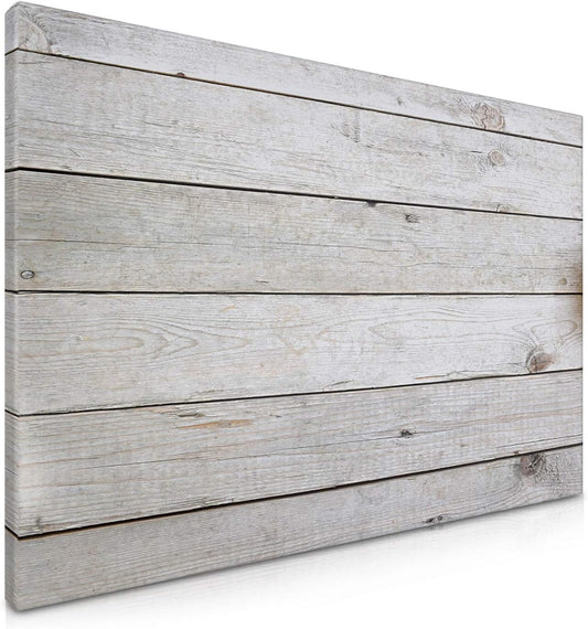 Navaris Magnetic Dry Erase Board - 16 x 24 inches Decorative White Board for Wall with Design, Includes 5 Magnets and Marker - Wooden Planks