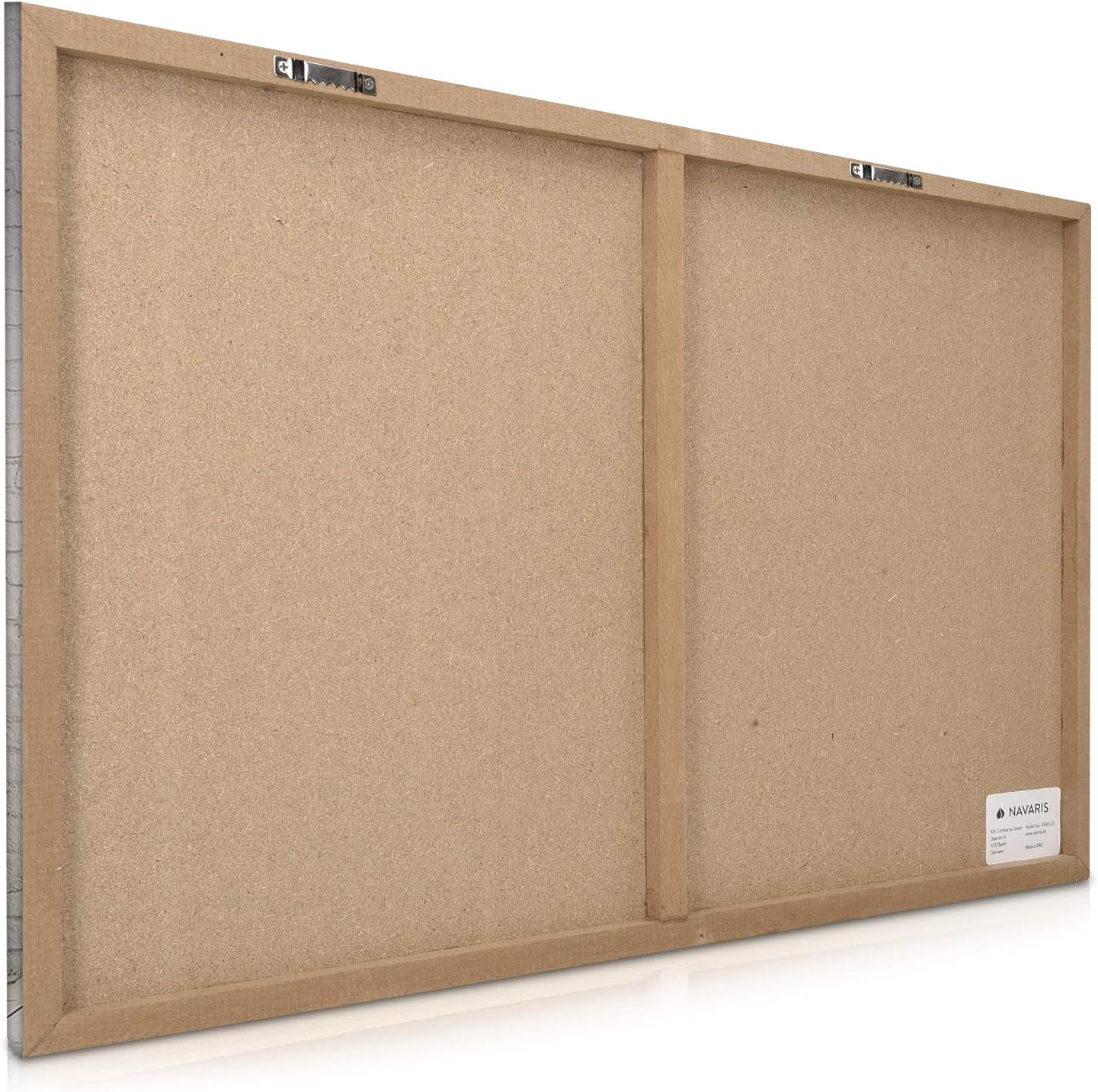 Navaris Magnetic Dry Erase Board - 16 x 24 inches Decorative White Board for Wall with Design, Includes 5 Magnets and Marker - Industrial