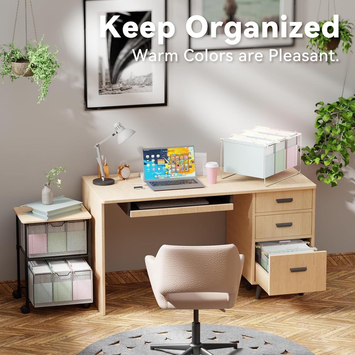 Ansook Plastic Letter Size Hanging File Folders,Heavy Duty 4" Large Capacity File Folder with Tabs,6 Pack Expanding File Cabinet Folders,Reinforced Accordion Hanging Folders for Office(Morandi Color)