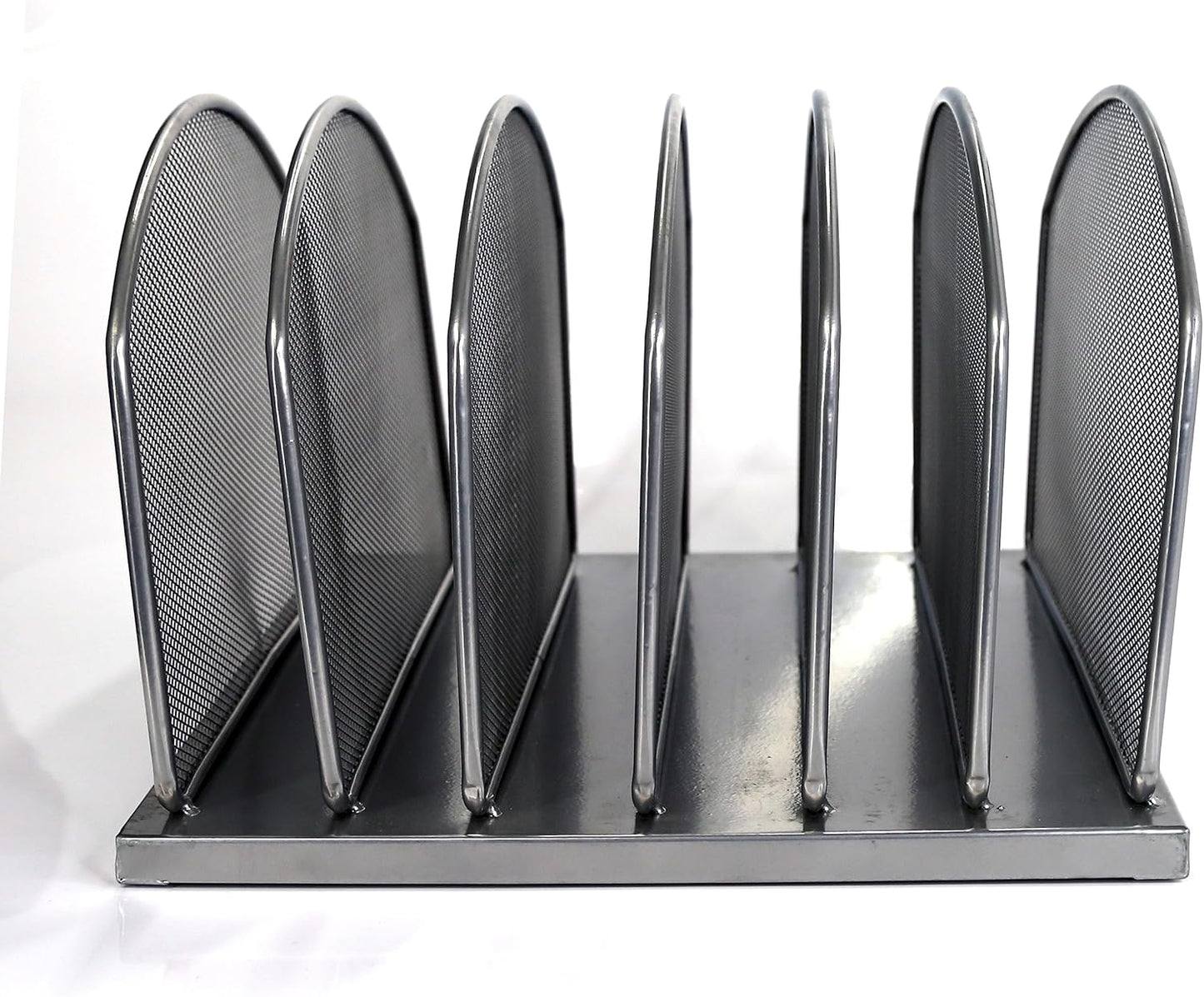 Huron 6-Slot Vertical Organizer, Black Steel Mesh